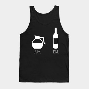 AM Coffee PM Wine Tank Top